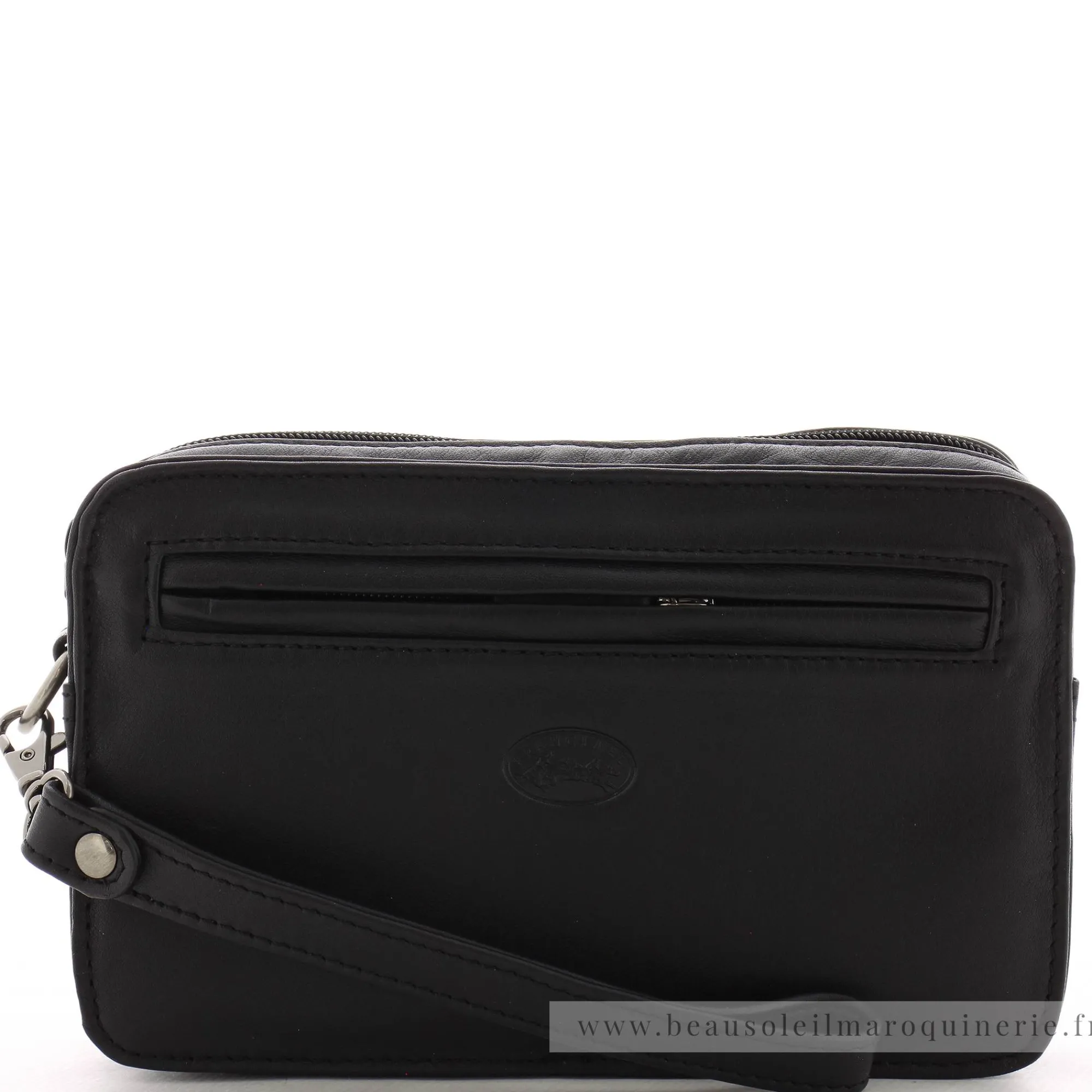 Francinel Sacoches Homme*Sac pochette homme en cuir London Noir