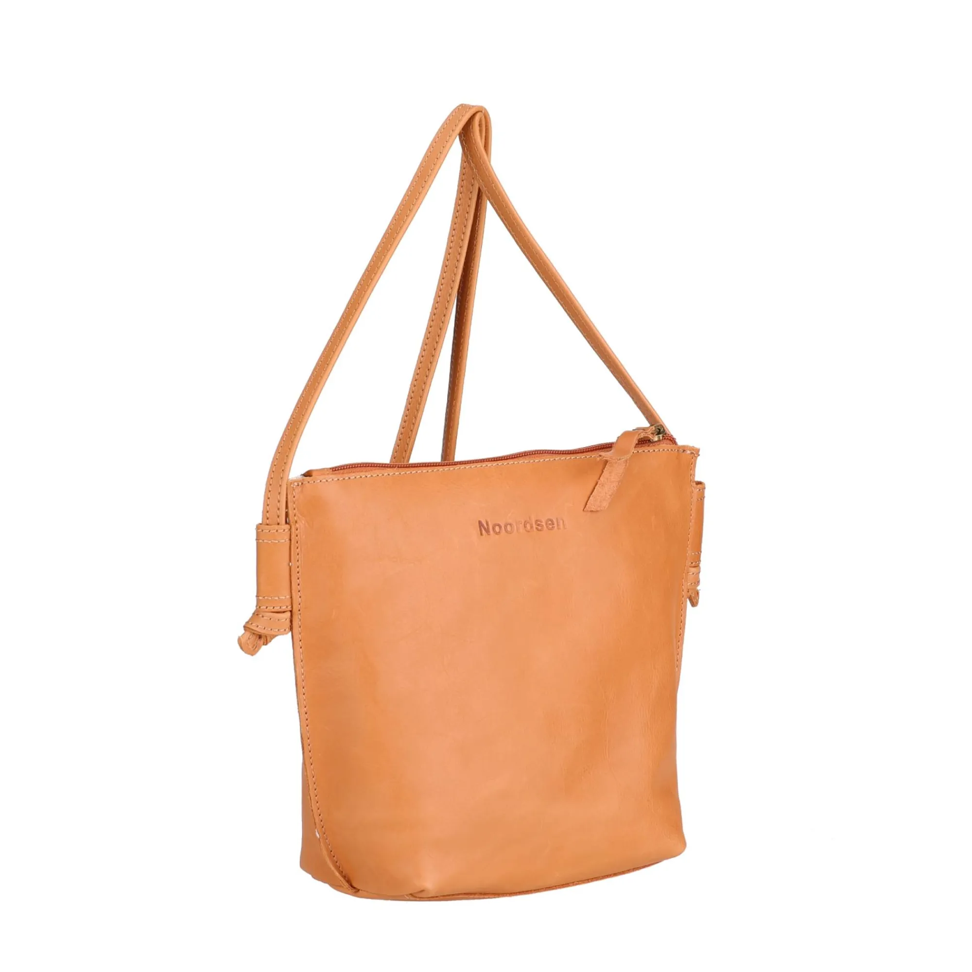Noordsen Sacs Bandoulière*Sac porte bandouliere zippe en cuir Cognac
