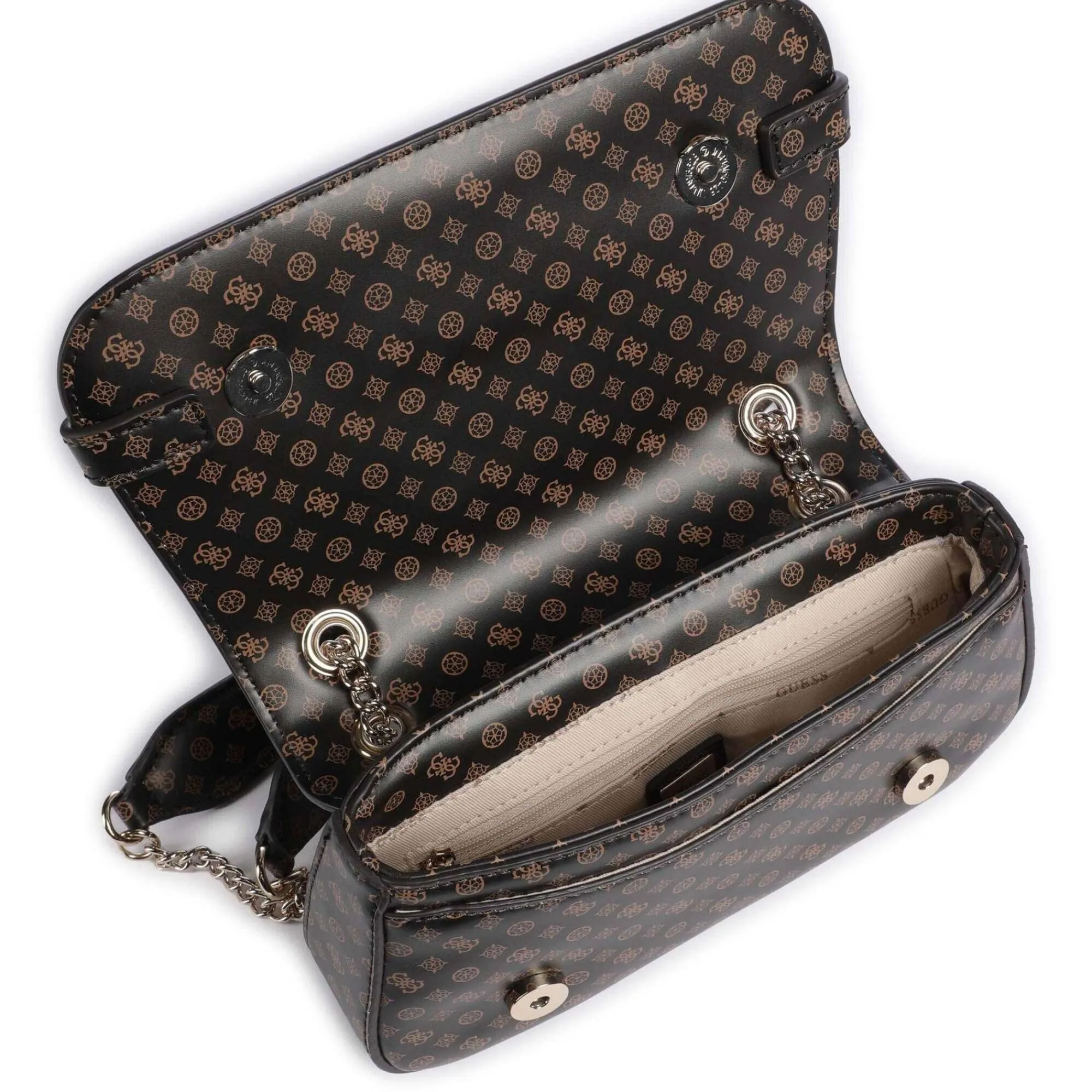 Guess Sacs Porté Épaule | Sacs Bandoulière*Sac porte epaule Arlena motif logo Brun foncé