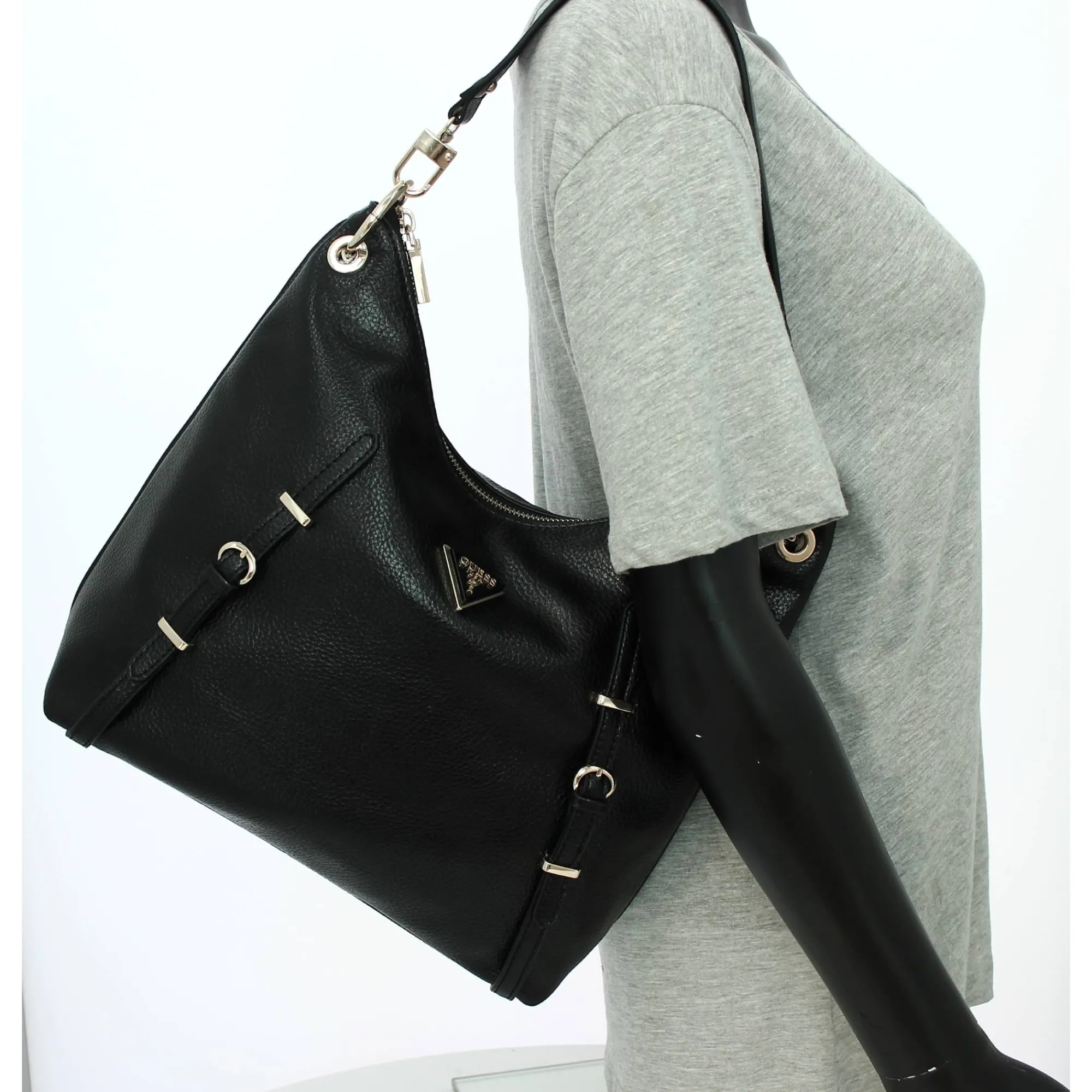 Guess Sacs Porté Épaule*Sac porte epaule Levia effet graine Noir