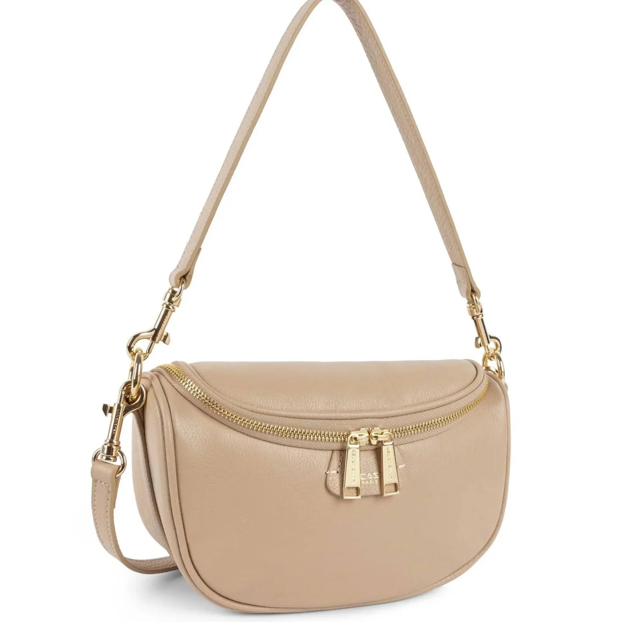 Lancaster Sacs Bandoulière*Sac porte epaule Vanity Dune zippe Beige foncé