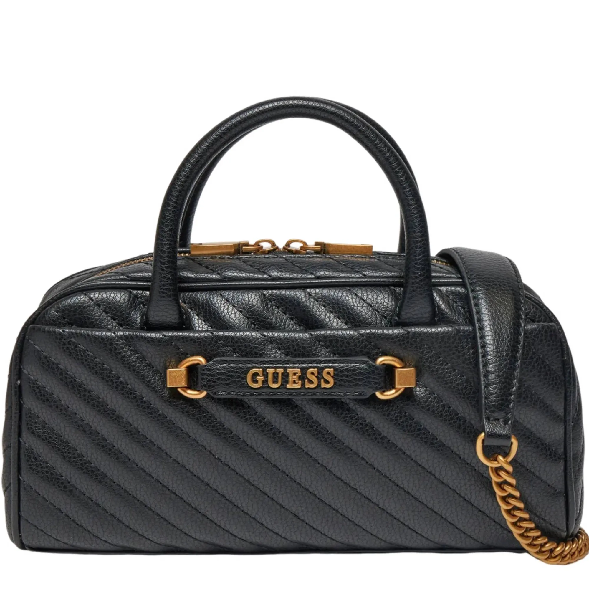 Guess Sacs À Main*Sac porte main effet matelasse Sela Noir