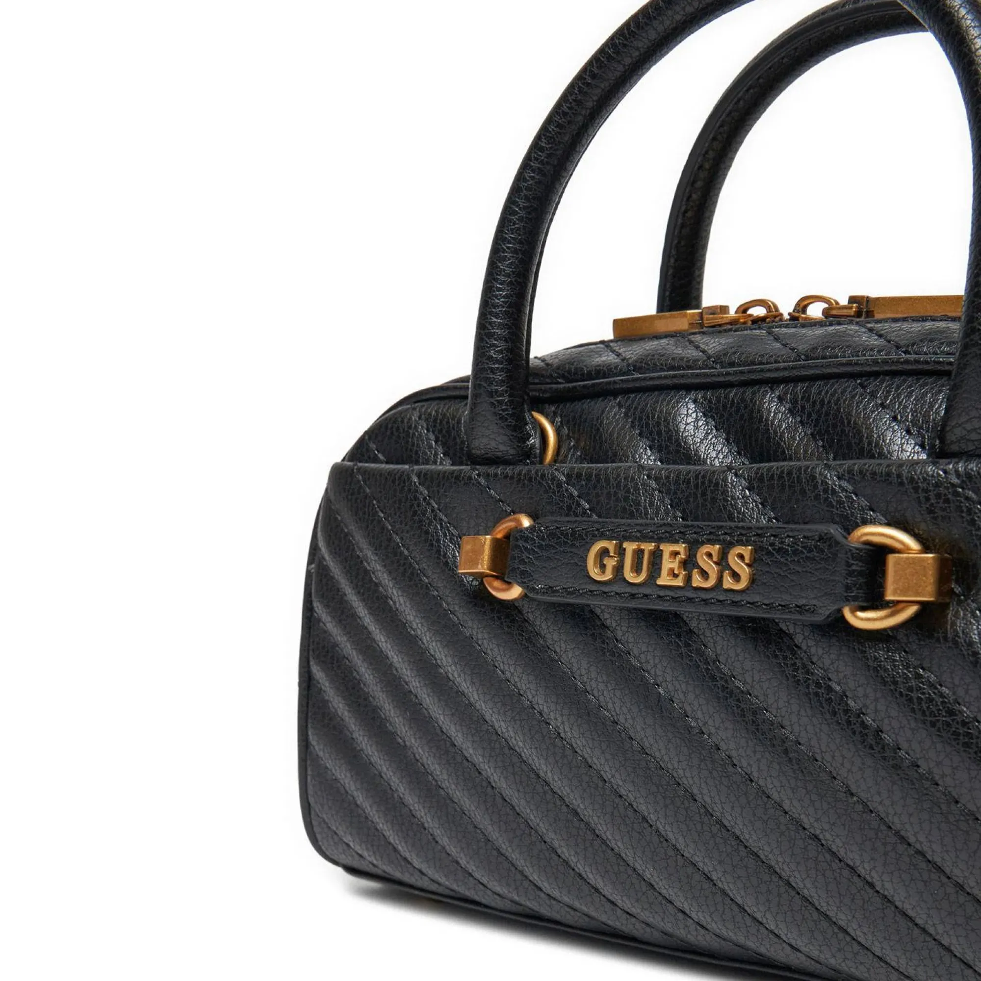 Guess Sacs À Main*Sac porte main effet matelasse Sela Noir