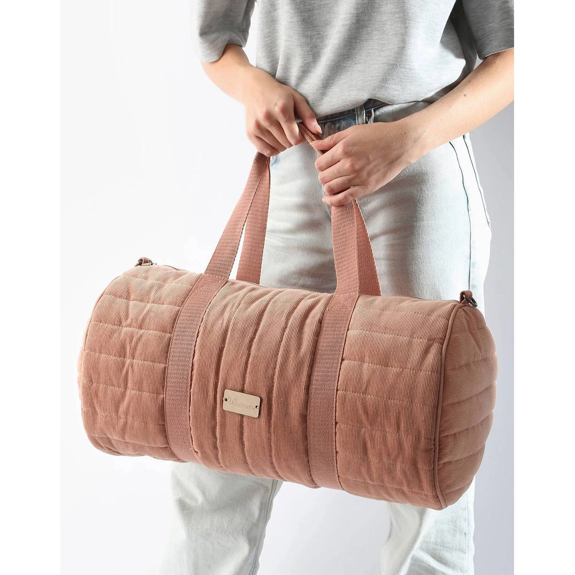 Woomen Sacs Bandoulière*Sac porte main velours cotele matelasse Ixora Rose