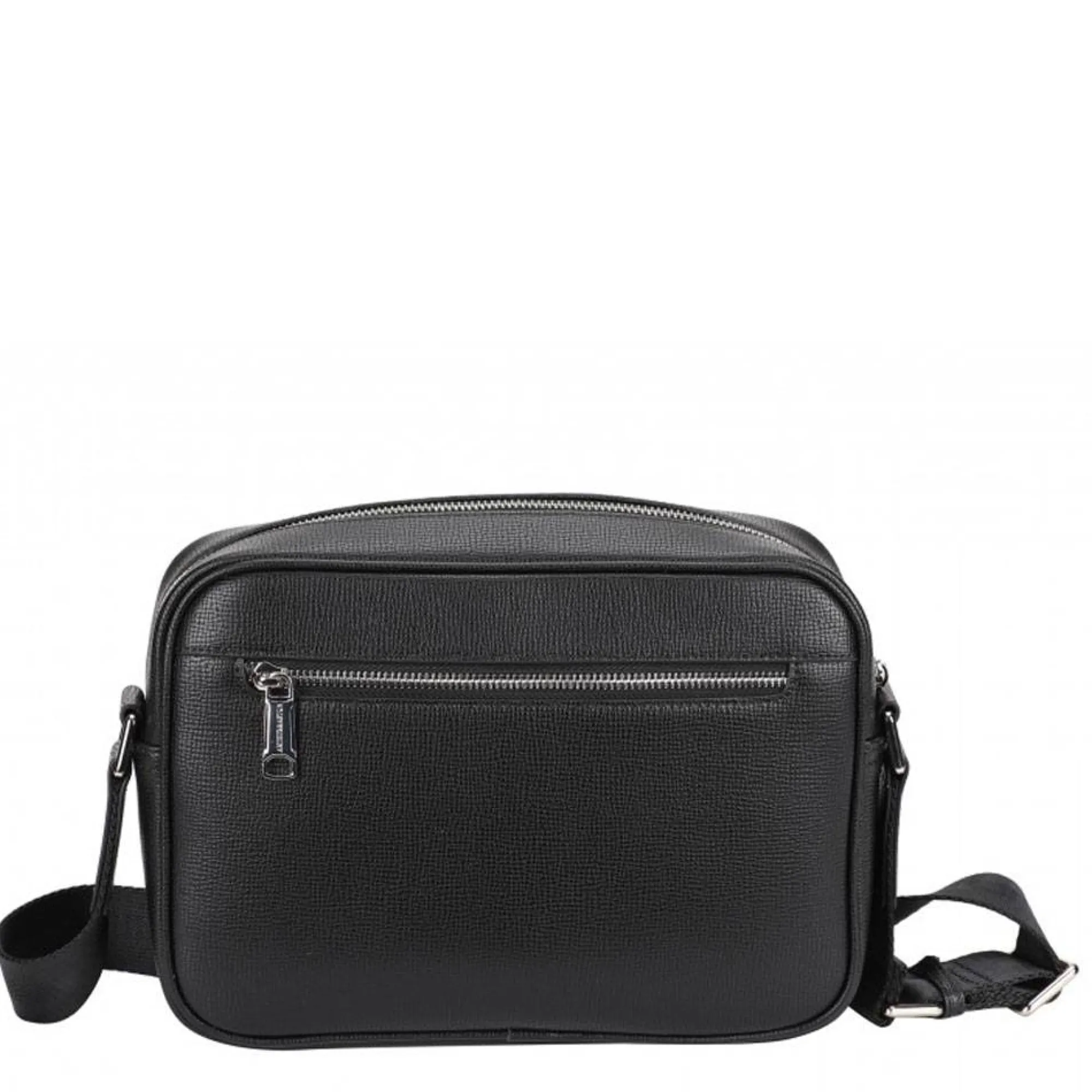 Arthur Aston Sacoches Homme*Sac porte travers horizontal Nelson en cuir Noir