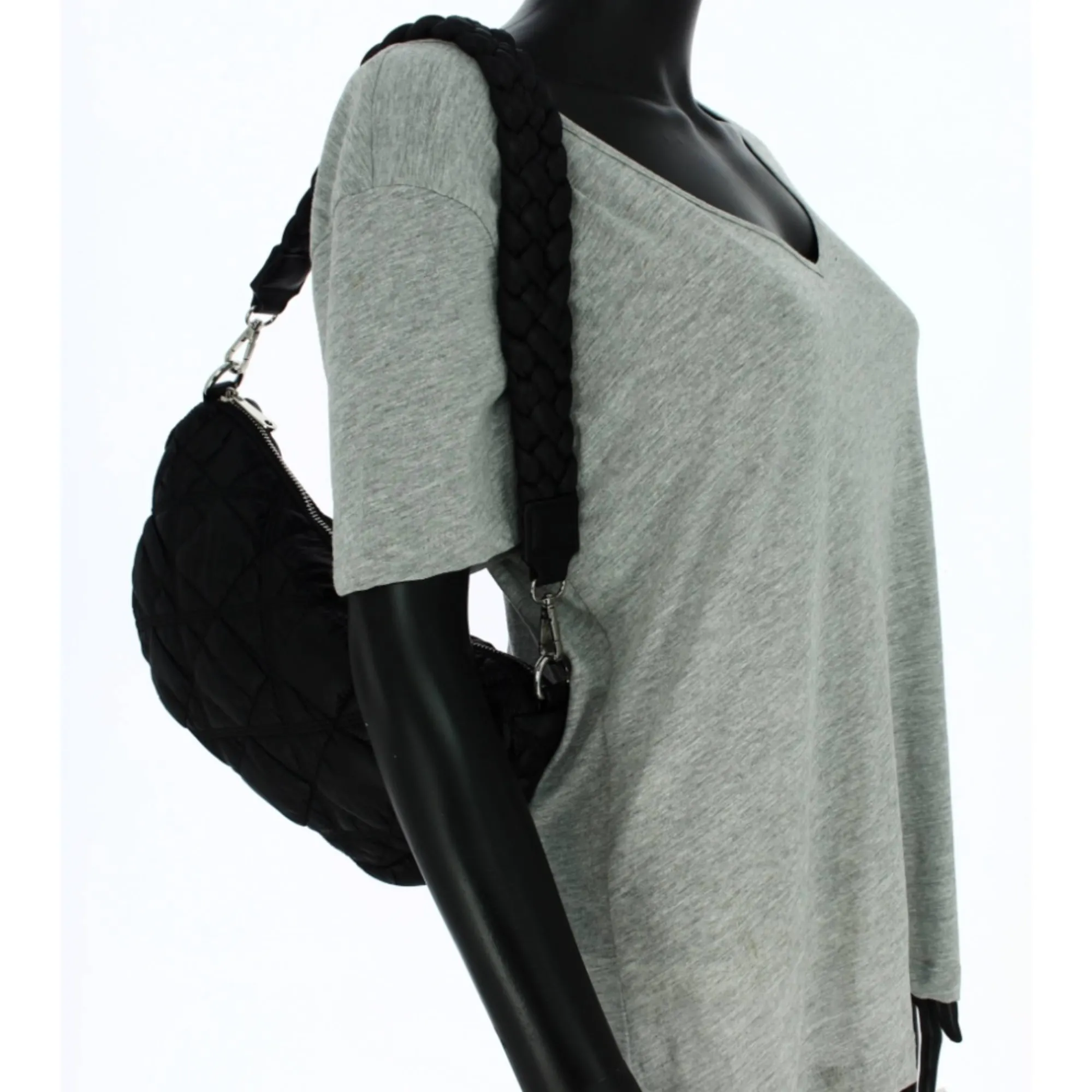 Mia & Joy Sacs Porté Épaule*Sac porte travers Scarlett effet matelasse Noir