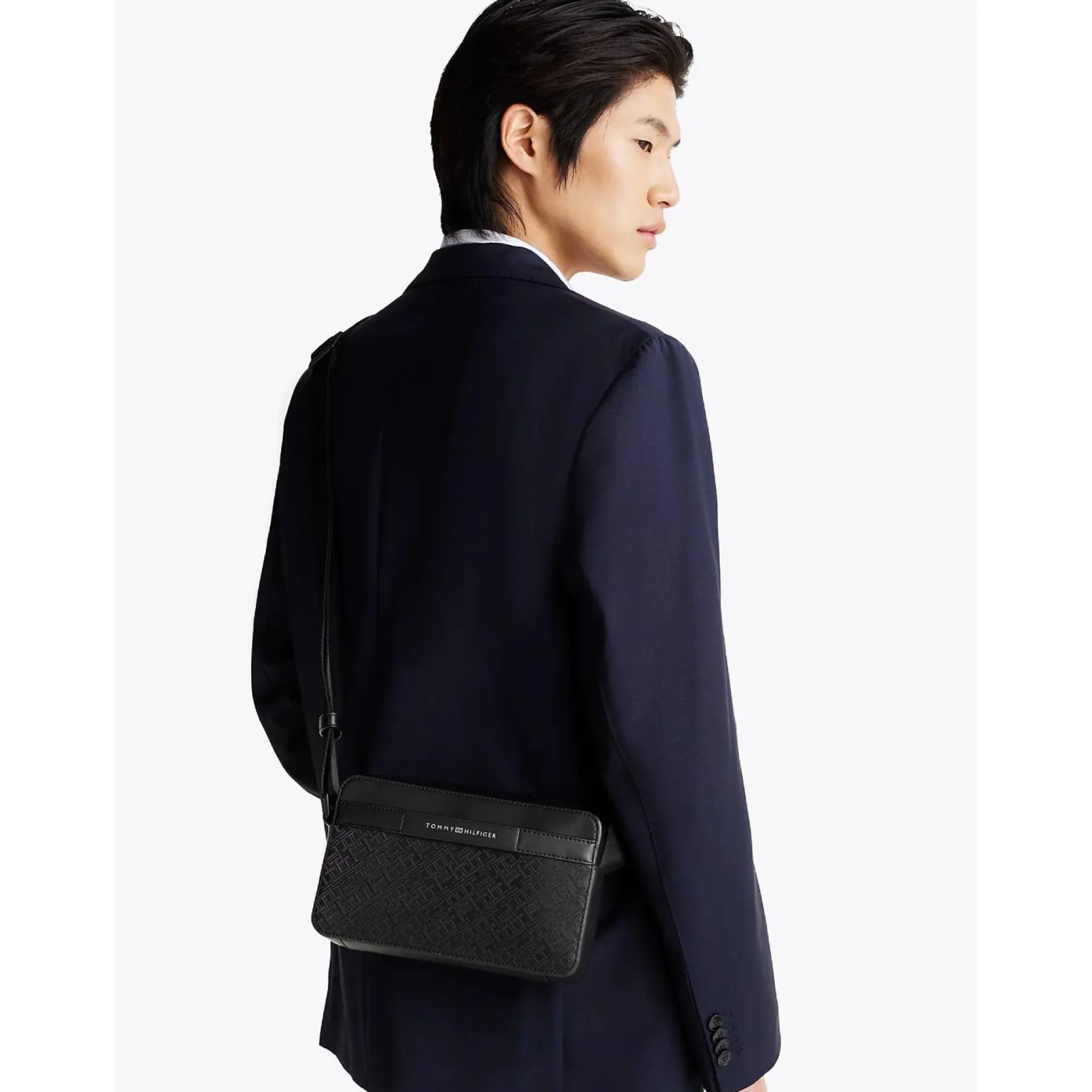 Tommy Hilfiger Petites Sacoches Homme | Sacoches Homme*Sac reporter TH Monogram texture Noir