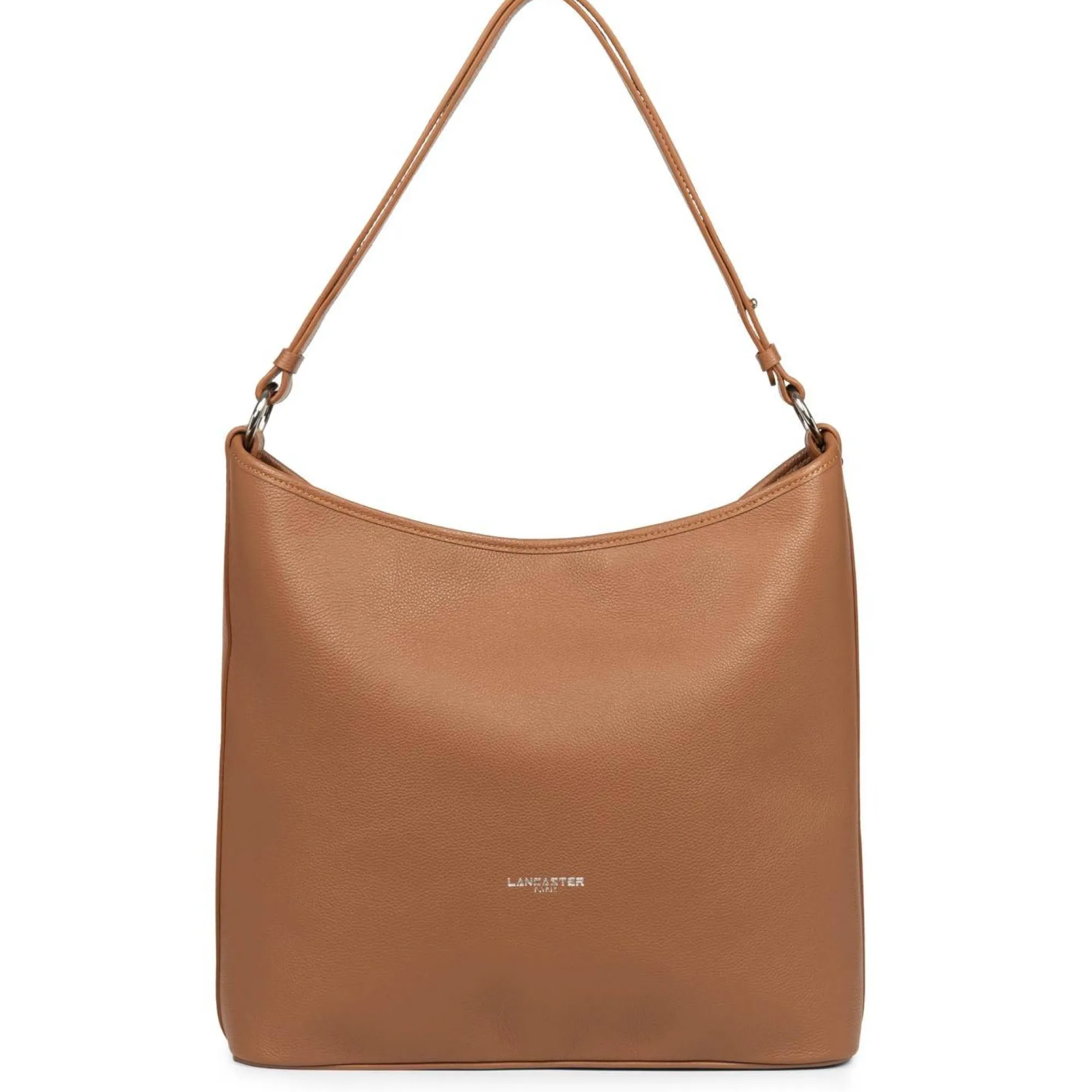 Lancaster Sacs Bandoulière*Sac seau zippe Firenze cuir graine Camel