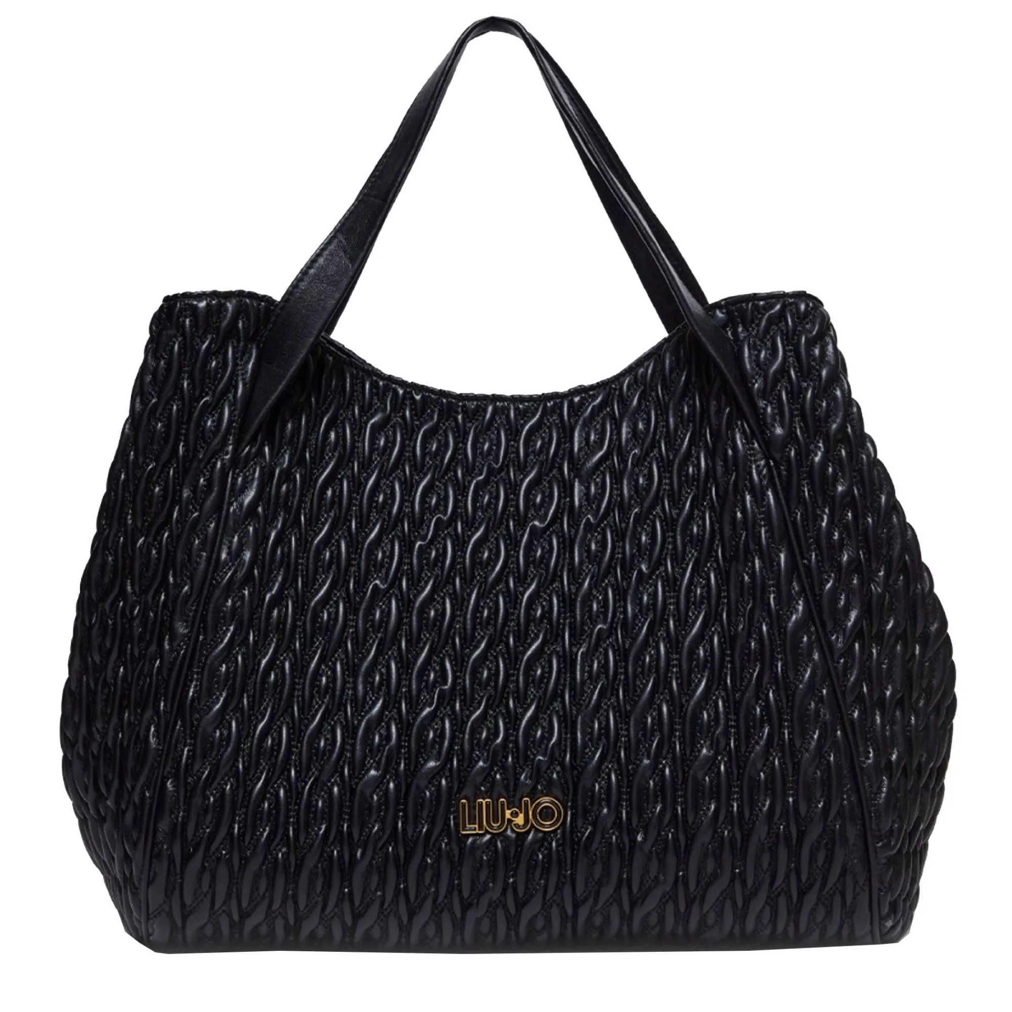 Liu Jo Sacs Porté Épaule*Sac shopper matelasse Cromite avec pochette Noir