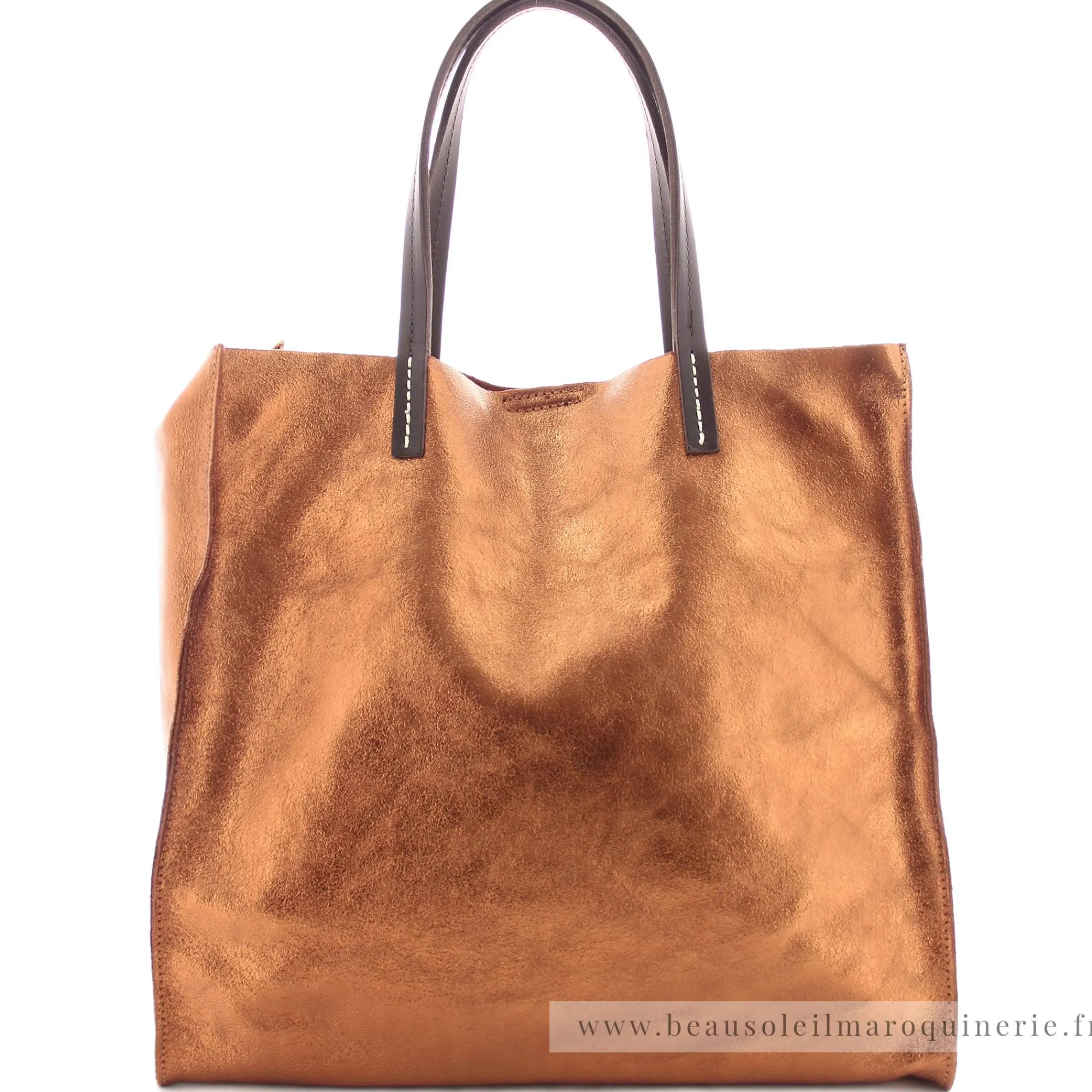 Mia & Joy Sacs Cabas*Sac shopping Edelyne irise avec pochette Bronze