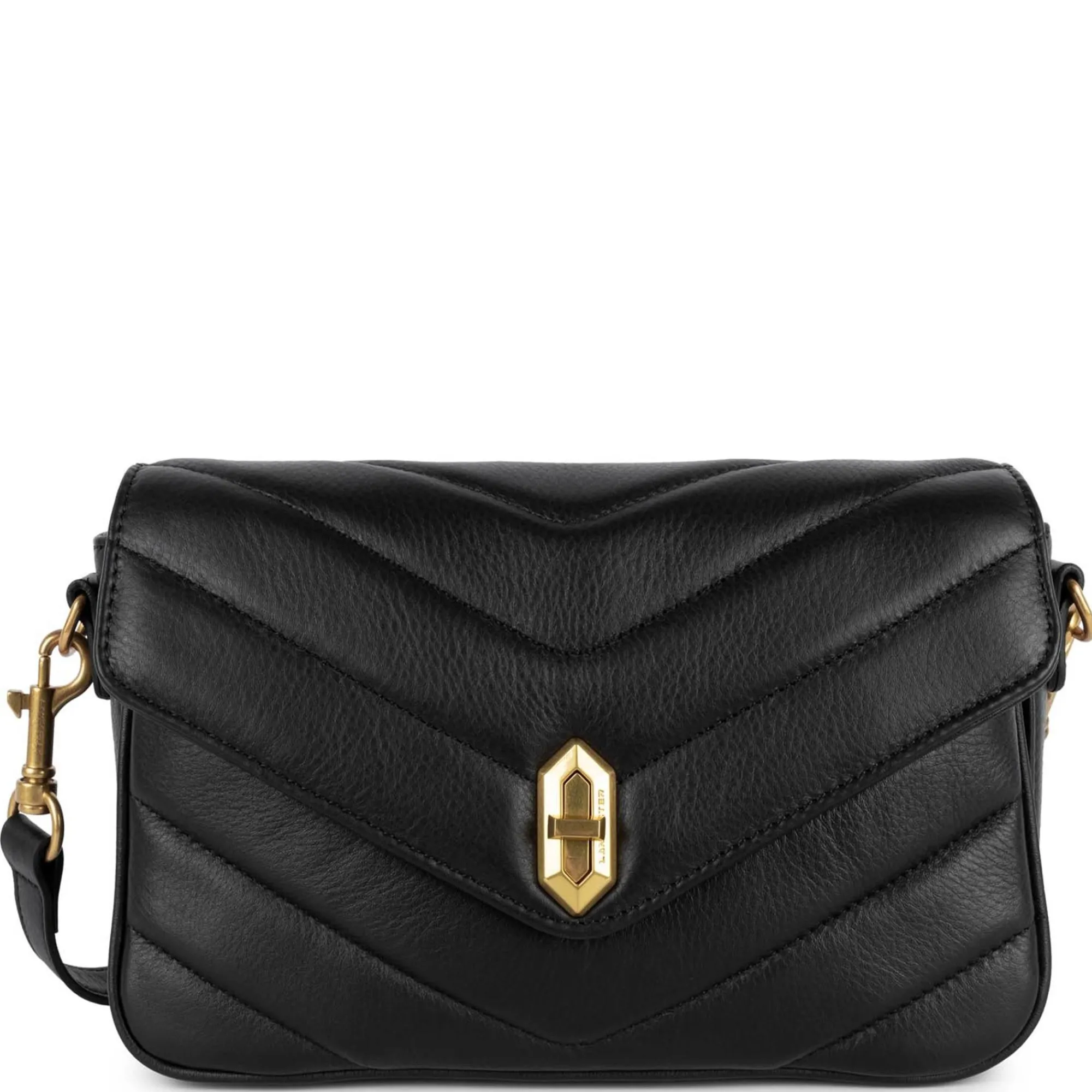 Lancaster Sacs Bandoulière*Sac trotteur a rabat Soft Matelasse Noir