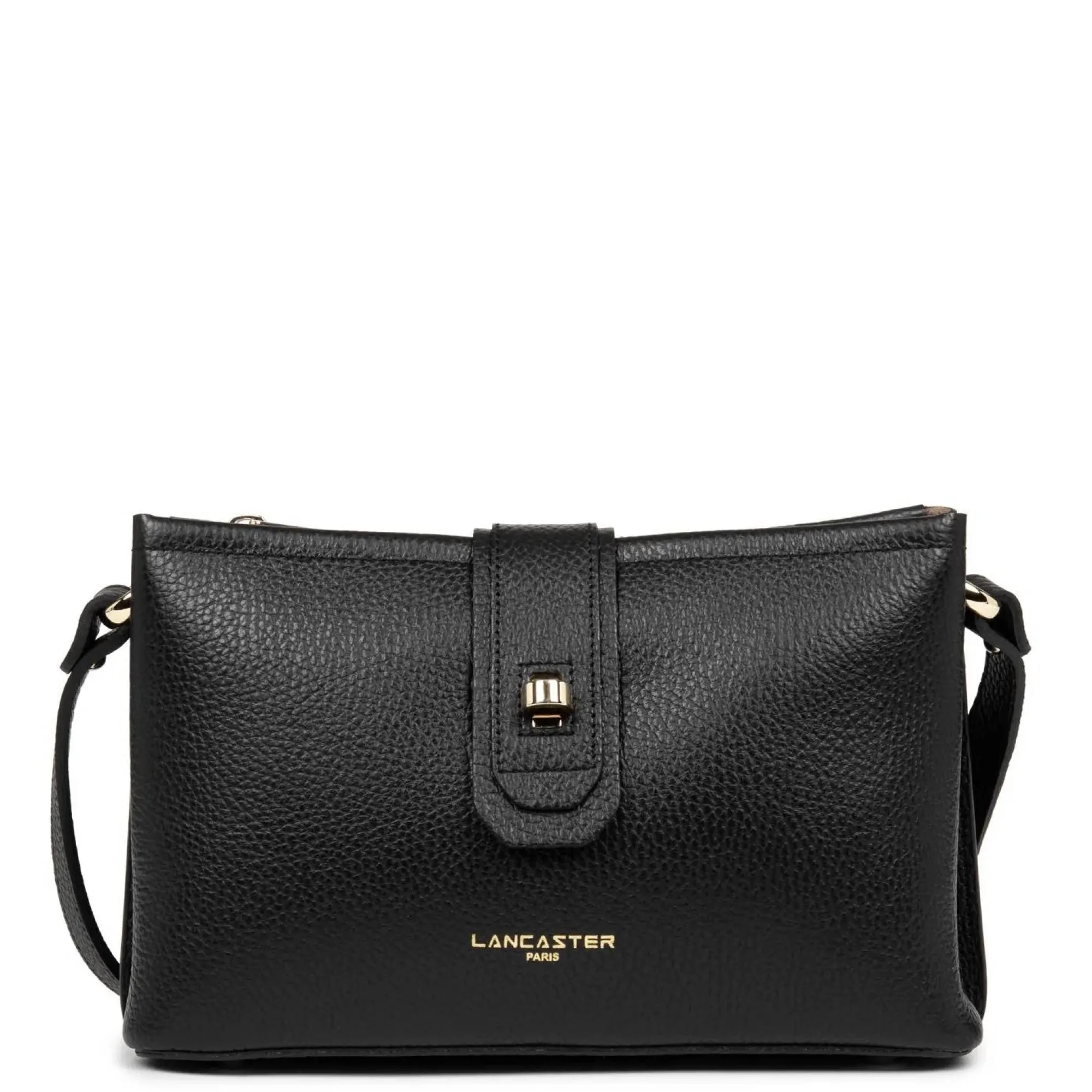 Lancaster Sacs Bandoulière*Sac trotteur avec bandouliere Foulonne Double Noir In Nude