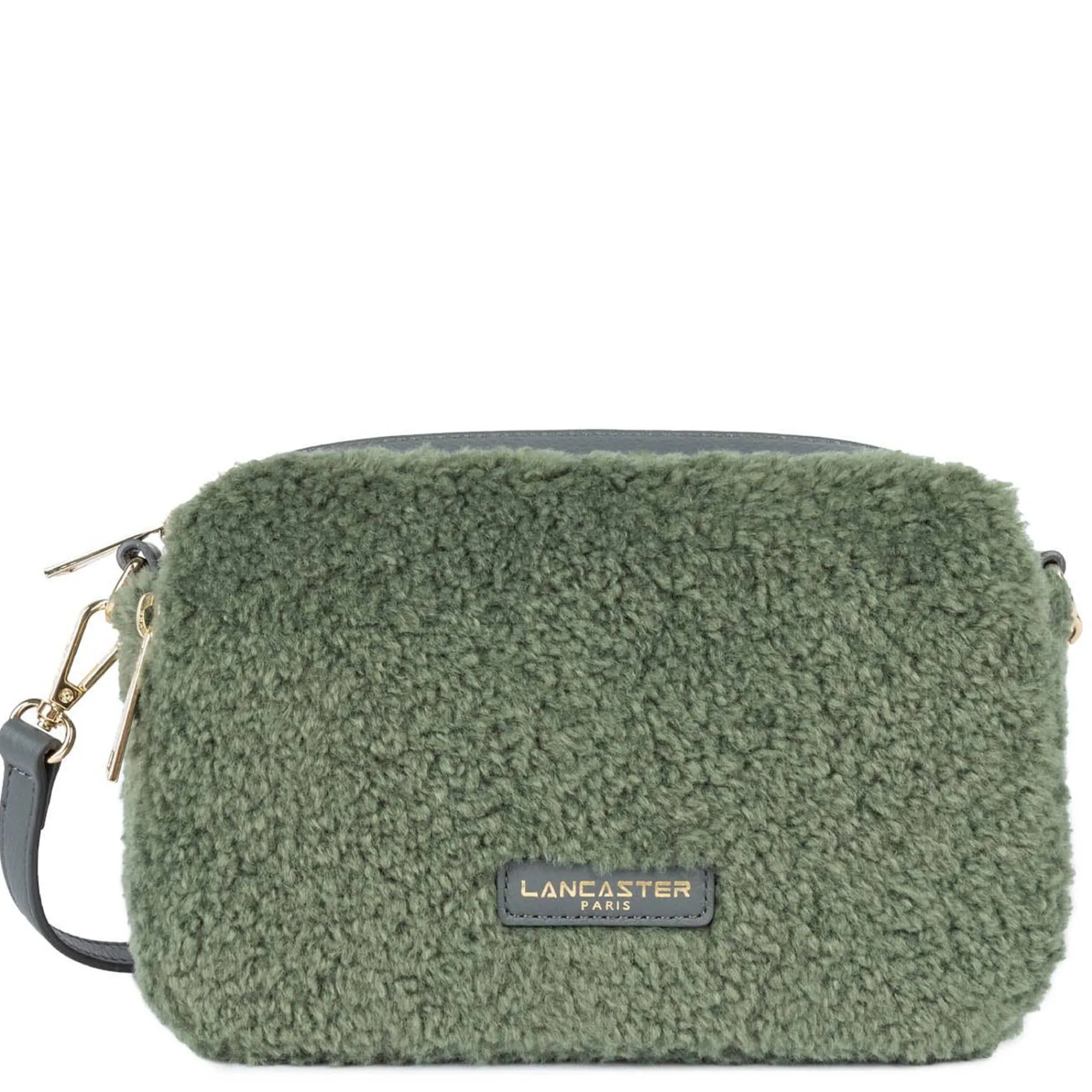 Lancaster Sacs Bandoulière*Sac trotteur effet polaire Moumoute Jade antic