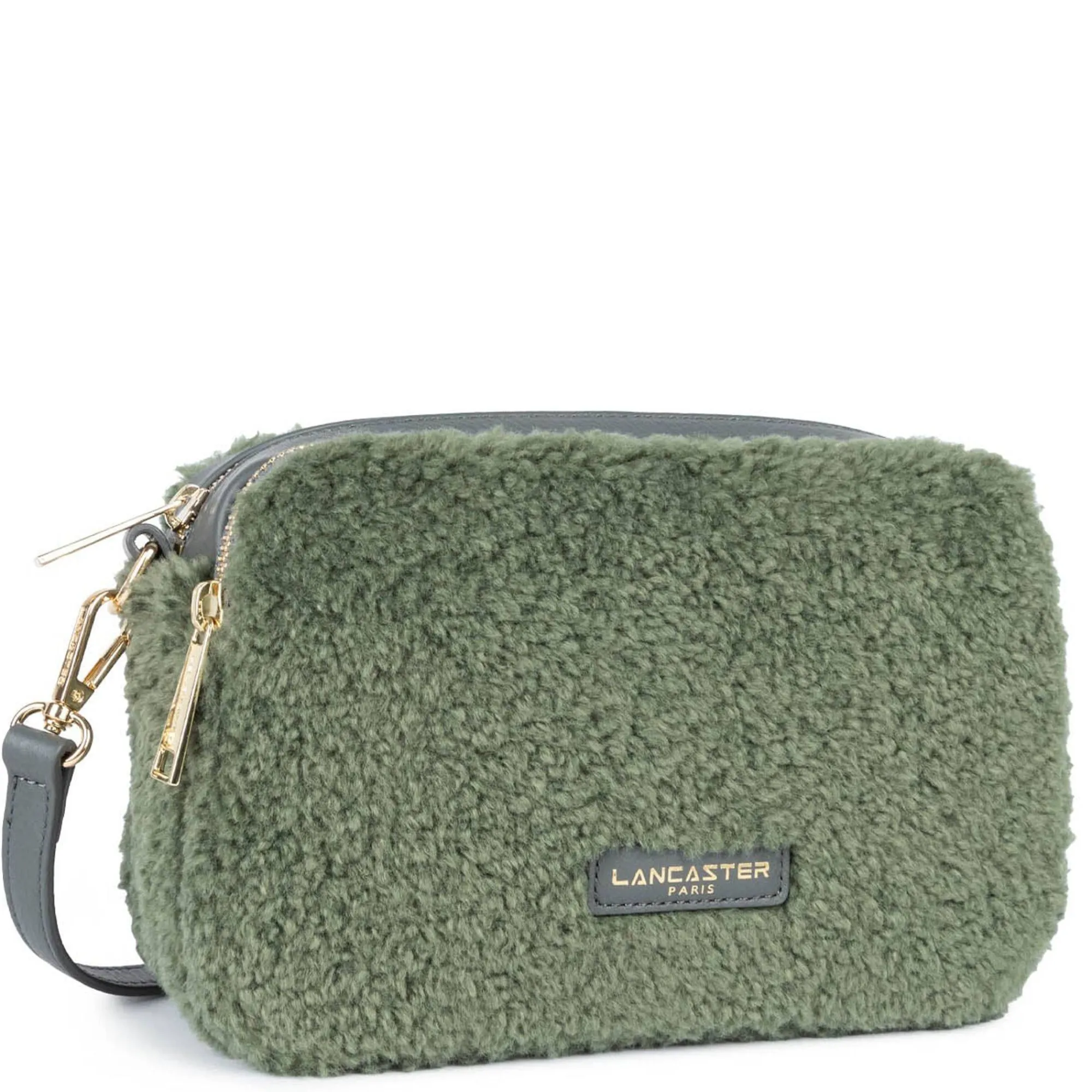 Lancaster Sacs Bandoulière*Sac trotteur effet polaire Moumoute Jade antic
