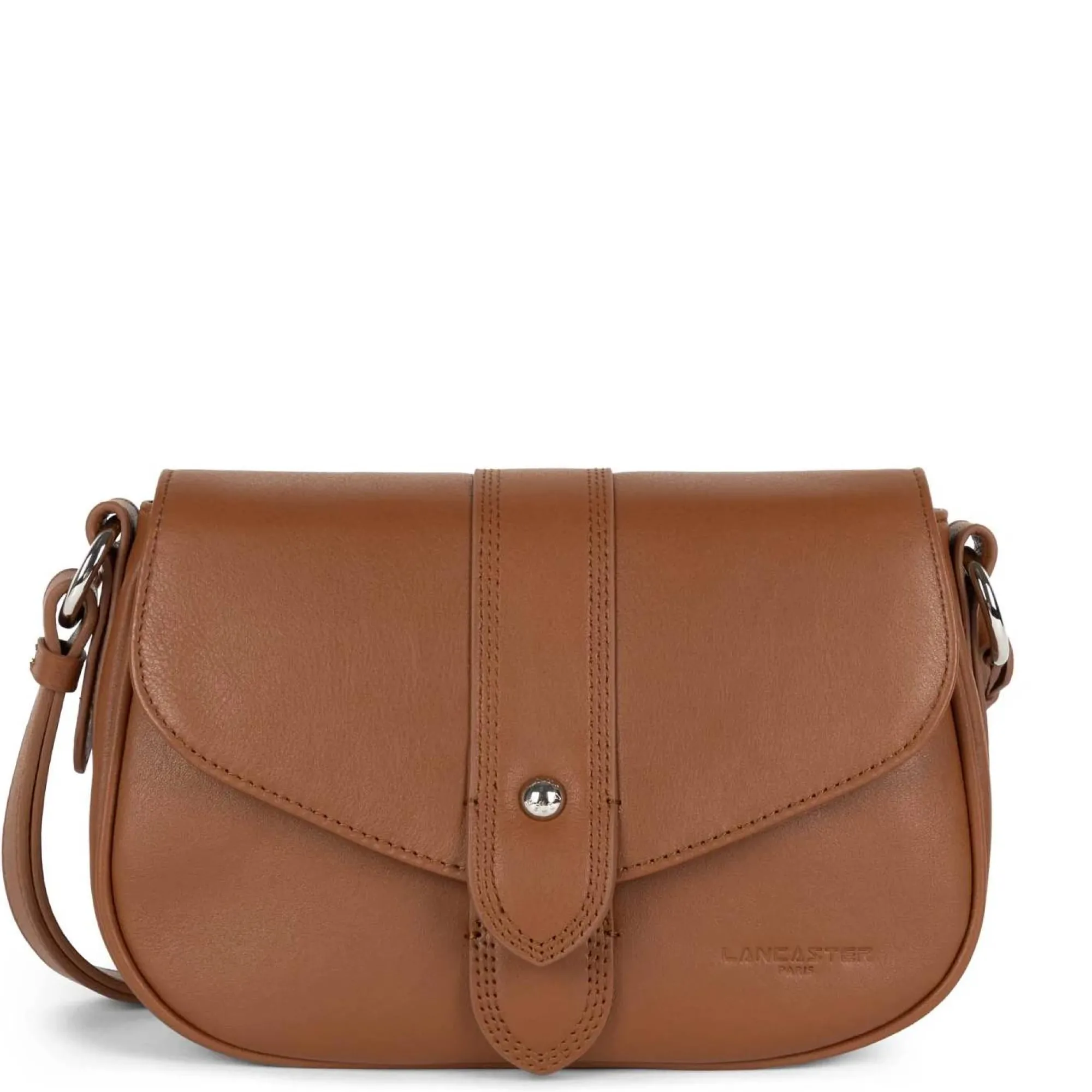 Lancaster Sacs Bandoulière*Sac trotteur Soft Tie rabat aimante Cognac