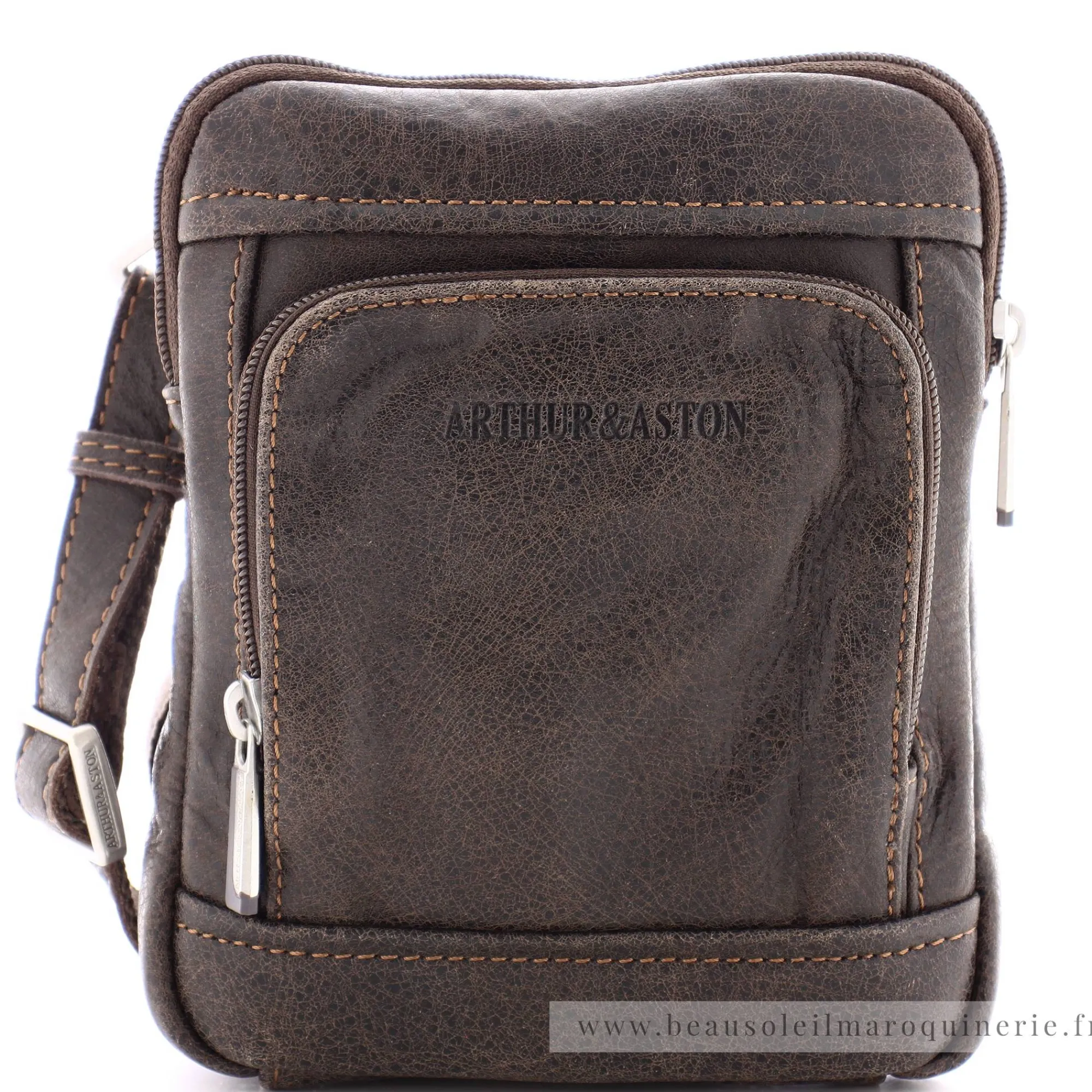 Arthur Aston Petites Sacoches Homme*Sacoche pochette homme en cuir Destroy