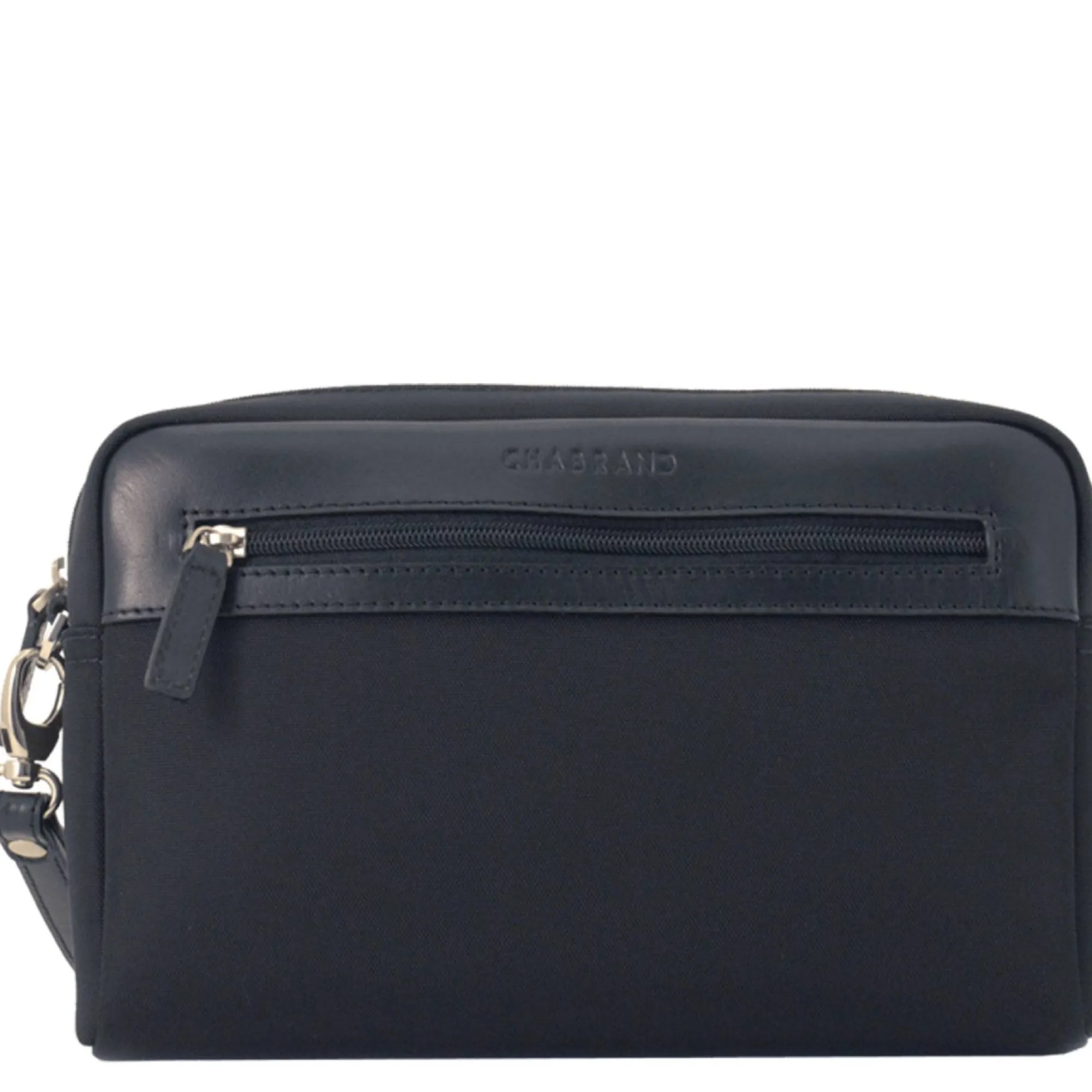Chabrand Petites Sacoches Homme*Trousse Luxor en toile garnie cuir Noir